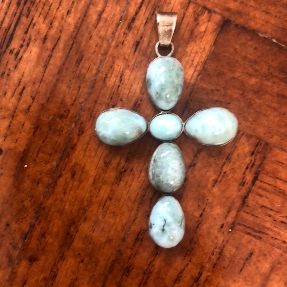Jewelry - Stunning 925 Silver and Turquoise Cross
